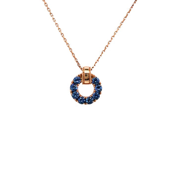 ROSE GOLD BLUE SAPPHIRE PENDANT